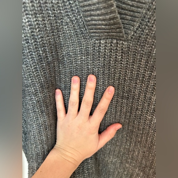 Nine West chunky grey green collared sweater size M - Picture 6 of 10